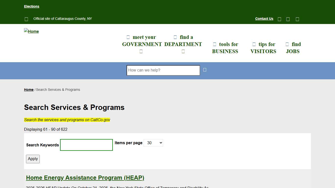 Search Services & Programs Cattaraugus County Website